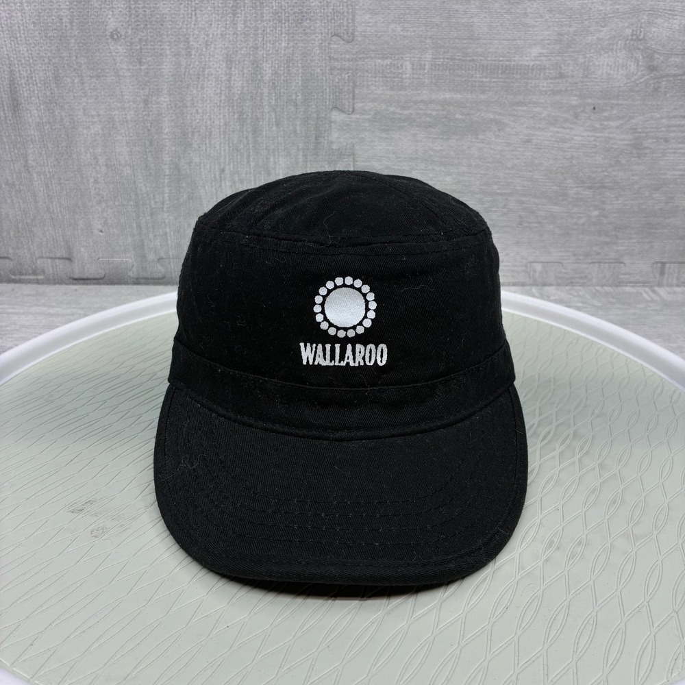 Wallaroo Hat Company Army Military Hat Cap Adult Black Strap Back Canvas